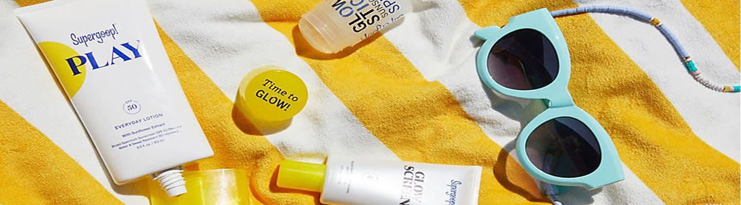 Beauty Products on a Towel